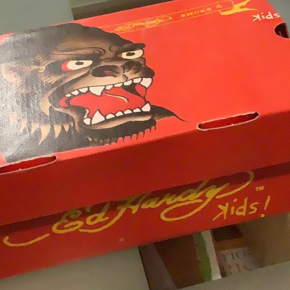 brand Ed hardy kids sneakers in box